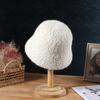 Hat Soft Women's Winter Bucket Hat Felt Lamb Wool for Girl Autumn and Winter Fashion Fur Panama Hip Hop Hat Off White Cap