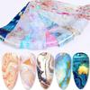 Nail Stickers Foil Colorful DIY Nail Art Transfer Decals Decor Tips Marble Flower 10Pcs Exquisite
