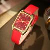 5/4/1PC Square Women Watches Set Leather Strap Ladies Quartz Wristwatch Ring Necklace Earrings Bracelet Jewelry Set Gift (No Box