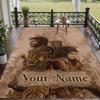 Custom Name The Last of Us Joel Ellie Crystal Velvet Floor Rug Personalized Text Soft Carpet Home Decor