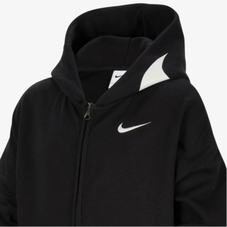 Nike Felpa con cappuccio e zip foderata in pile da uomo Giubbotti Nero HQ4886-010