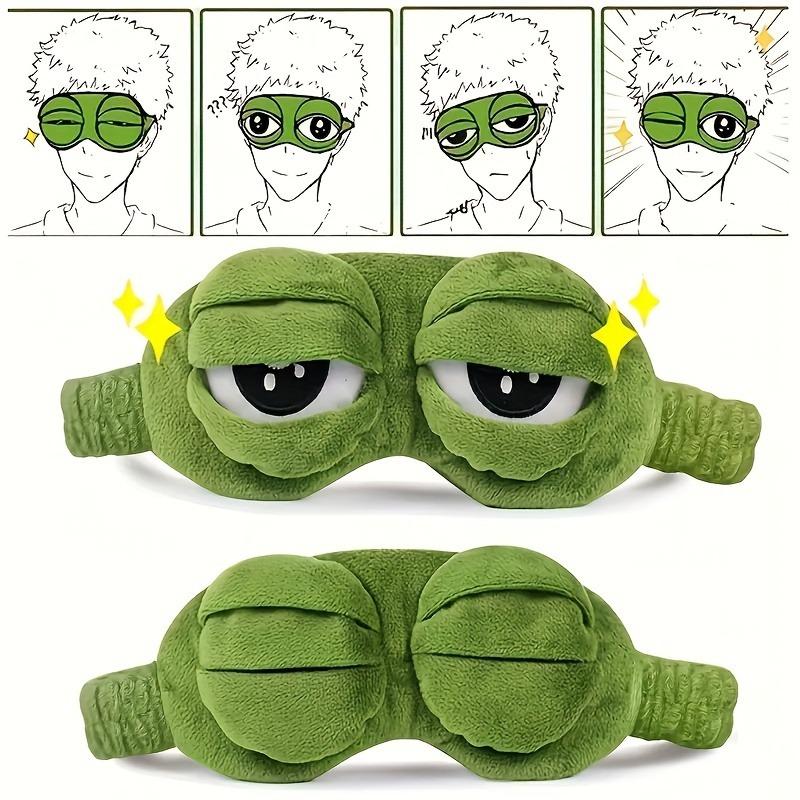1pc Cute 3D Frog Plush Eye Mask Sleep Cover Soft Comfortable Block Light for Travel Home Nap Funny Eye Patch Sleep Aid Accessory