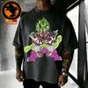 2026 Summer Dragon Ball Retro Pure Cotton Mens Tshirt Brolly Fullform Printed Oversized Casual Shirt Unisex Parentchild Suit