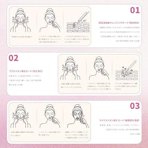 Facial Beauty Device with Water Peeling, Cordless, LED LCD Display, IPX7 Waterproof, Lightweight and Compact, USB Charging, Powerful Vibration, One-Bu