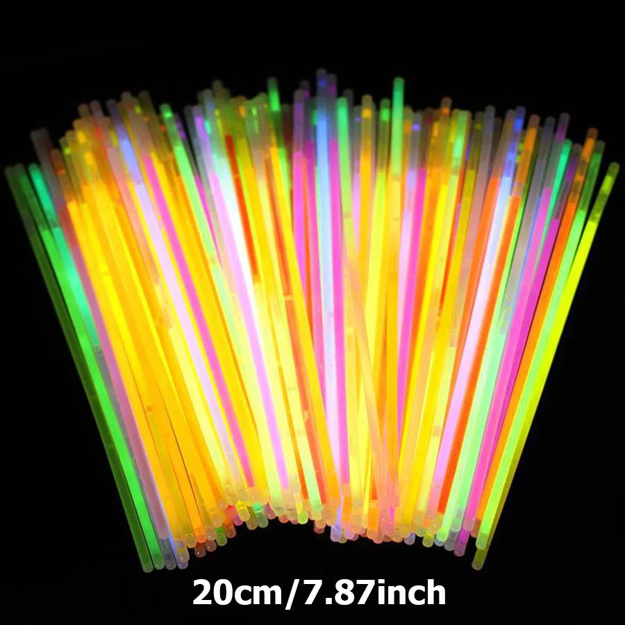 24/48/72pcs Glow Sticks 20cm Glow In the Dark Sticks with Connectors for Glow Bracelets, Party Favors Concerts & Festivals