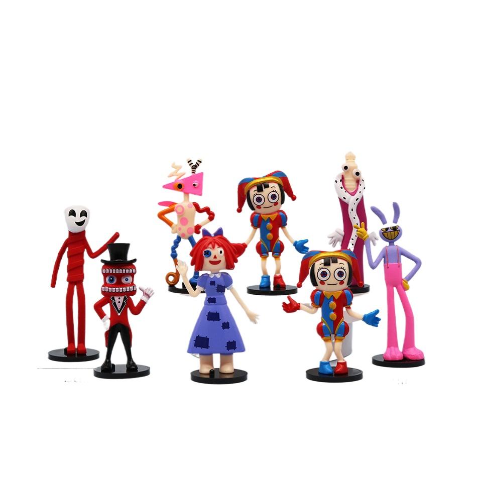 8 Stück/Set The Amazing Digital Circus Anime Cartoon Charaktere Figur GK Modell PVC Actionfiguren Spielzeug Trendspiel Kinder Geburtstagsgeschenk