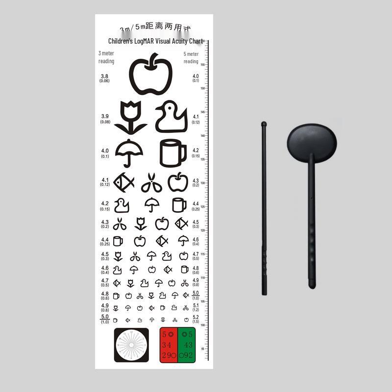 Standard LogMAR Visual Acuity Chart for Children and Adults - English Letters