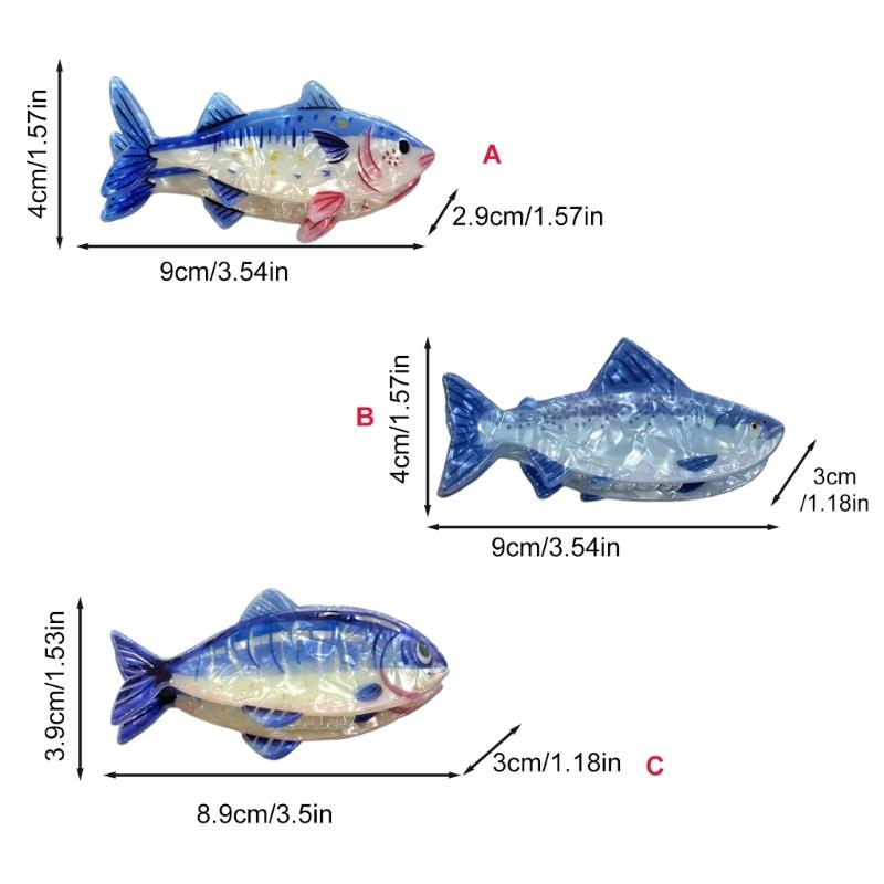 Stilvolle Acryl Haarspange in Fischform für Frauen Realistisches Meereskreatur-Design Haarschmuck für Partys und den täglichen Gebrauch