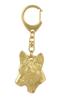 Basenji, African Bush Dog, Congo Dog - Gilded Key Ring with Dog In Gift Box, Handbag Decoration, Luxury Accessory by Art-Dog Brand