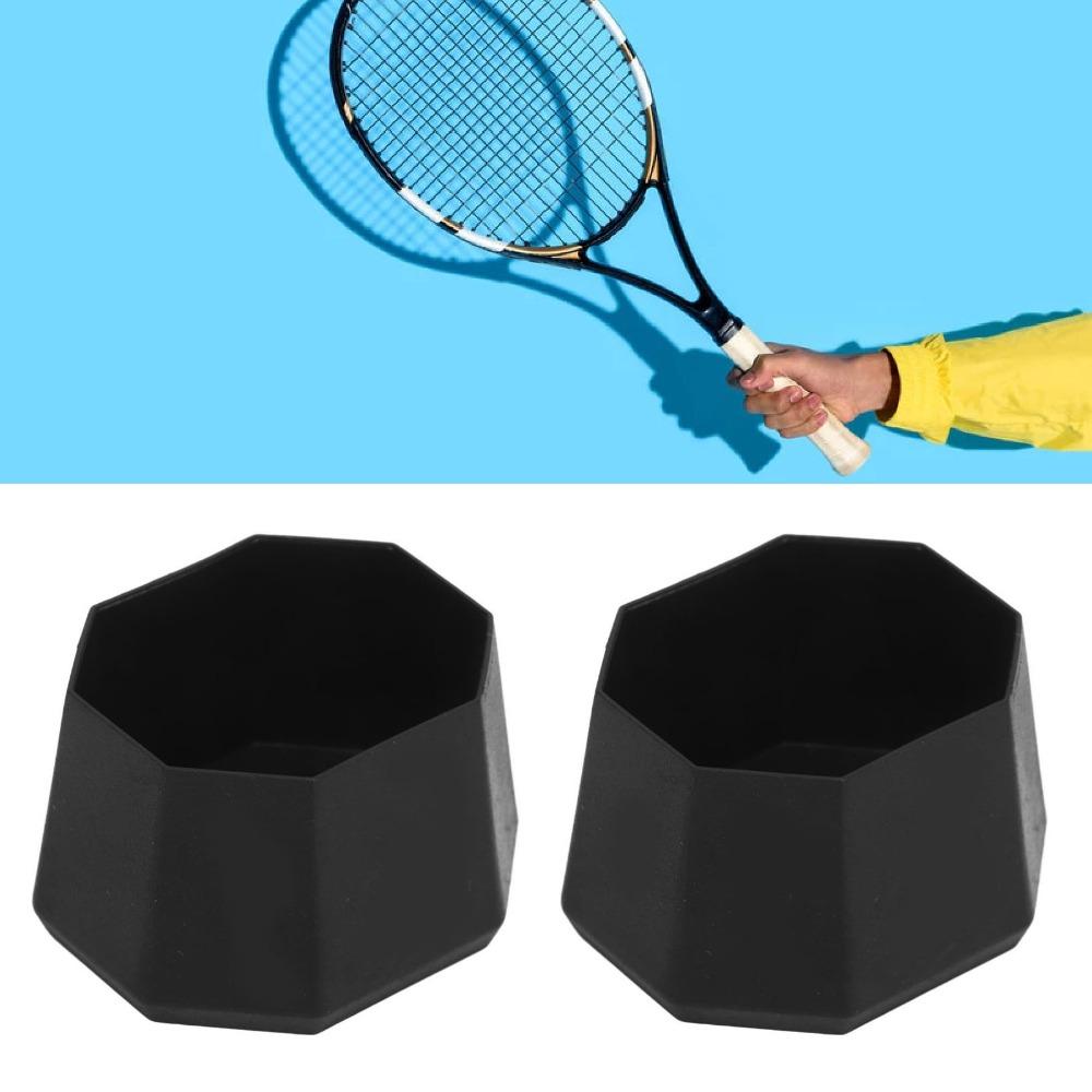 2pcs ABS Tennis Racket Butt Cap Black Racquetball Racket Cover  Pickleball Paddles