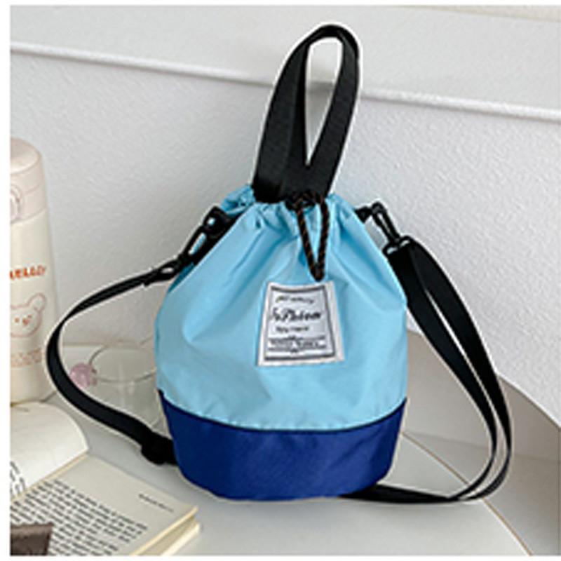 

Модная унисекс мини-сумка для детей, нейлоновый материал, дышащая подкладка, разноцветные узоры синий