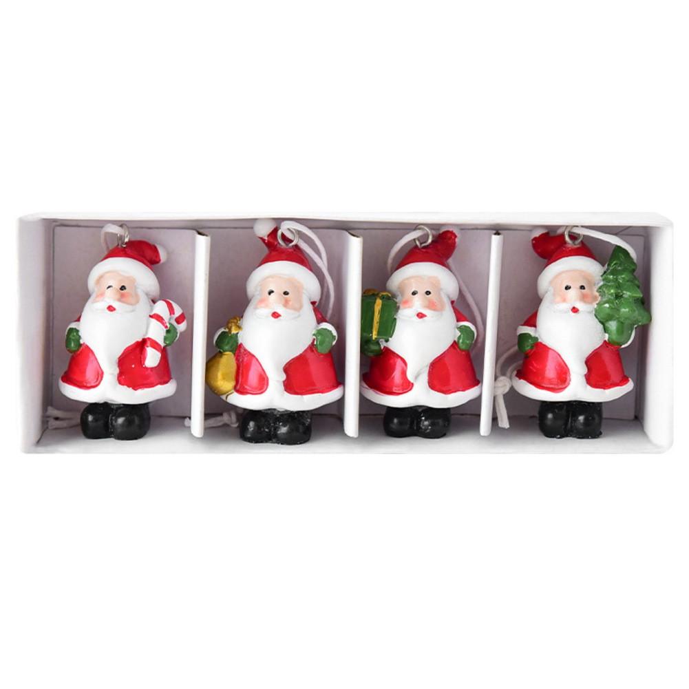 

Christmas Tree Decorations Holiday Ornaments Mini Resin Elk Santa Claus