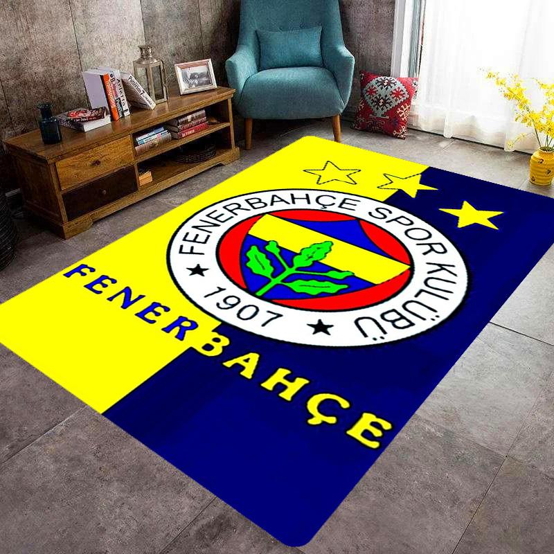 Eredità Fenerbahçe: Tappetini per pavimenti con stampa a motivi del 1907 Zerbino Cuscino per sedia da ufficio per stanza