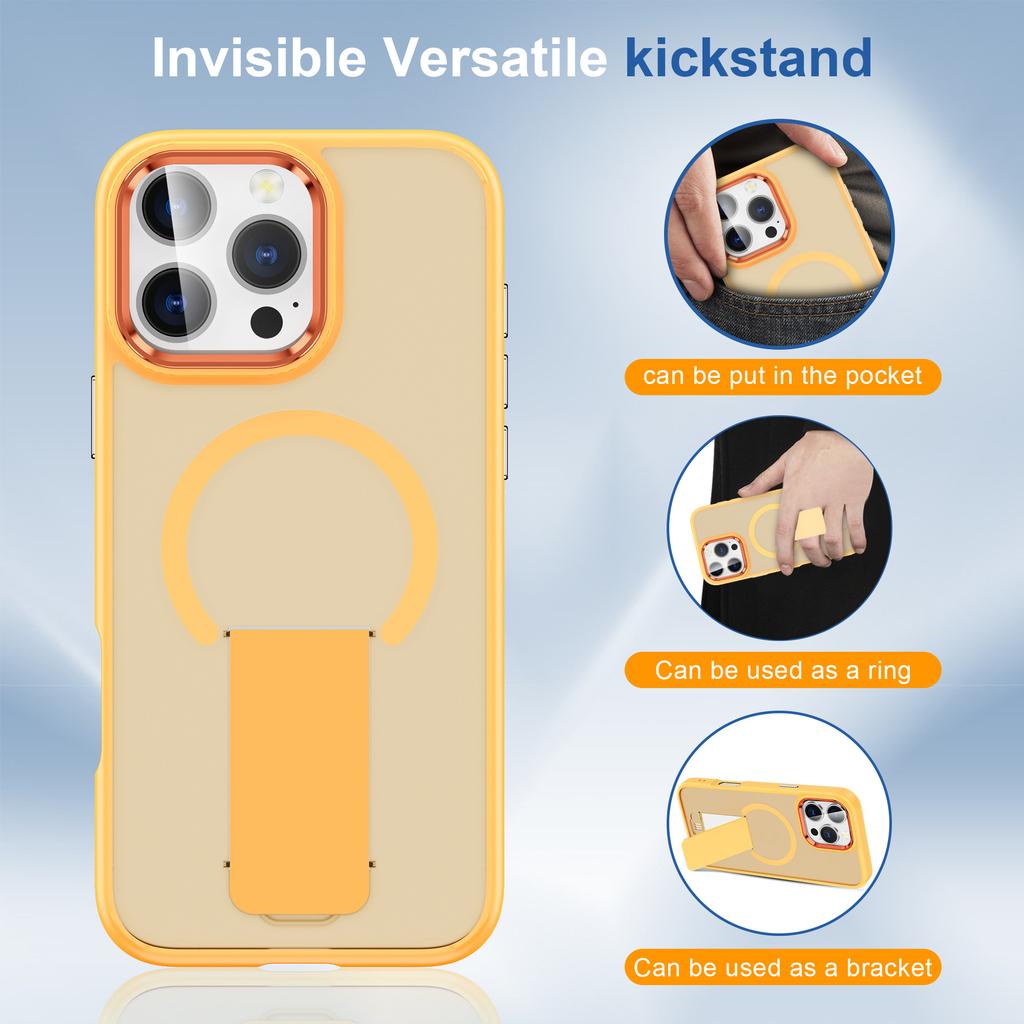 New Skin Sensitive Invisible Bracket for IPhone Case, Retro Precision Hole Magnetic Suction Design for IPhone Case