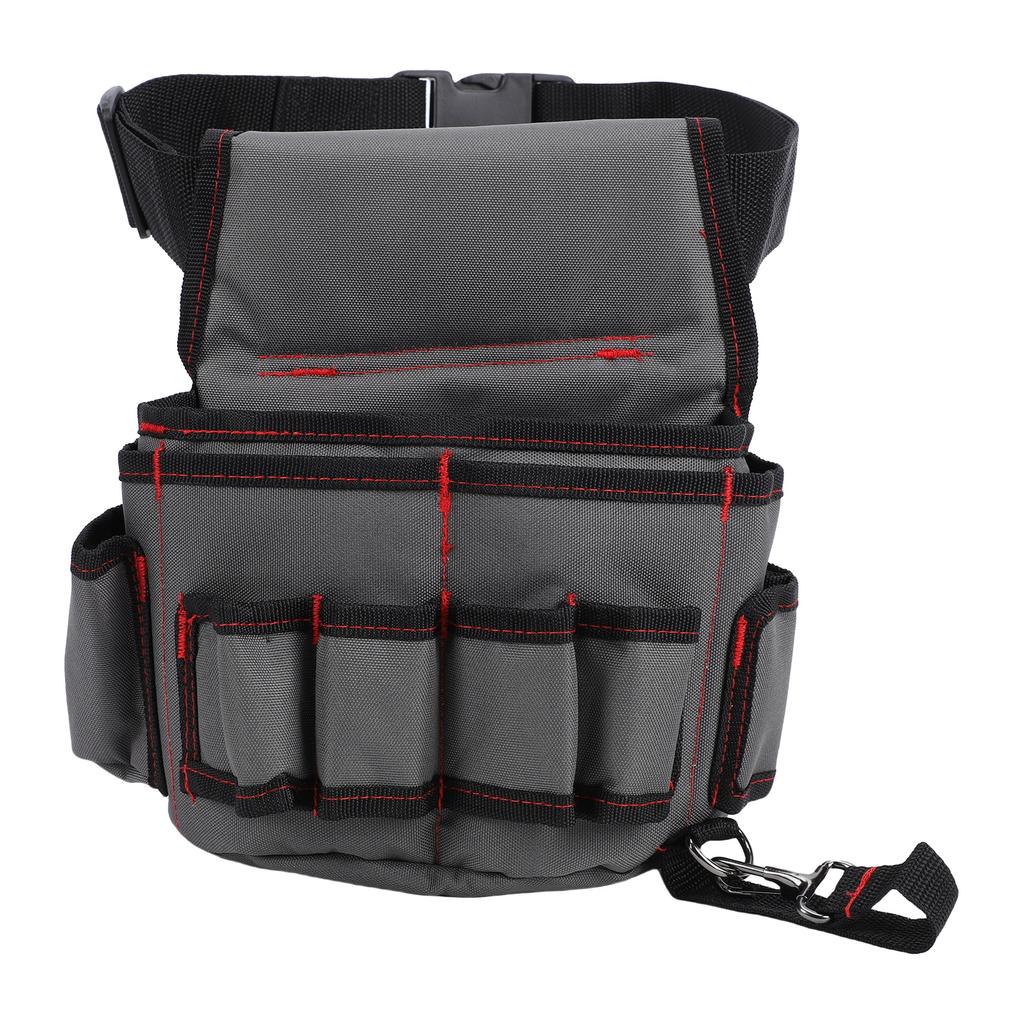 Tool Belt Pouch 600D Oxford Cloth Water Proof Hard Wearing Tool Waist Bag for Electrician Repair Worker Plumber