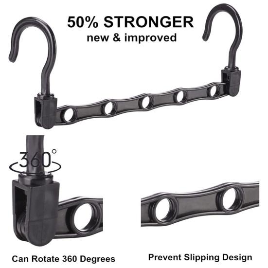 5 stk kleshenger Sterk lastbærende sammenleggbar anti-slipp Anti-skli multifunksjonell fem-hulls tilkoblingskrok Hjemmeforsyning