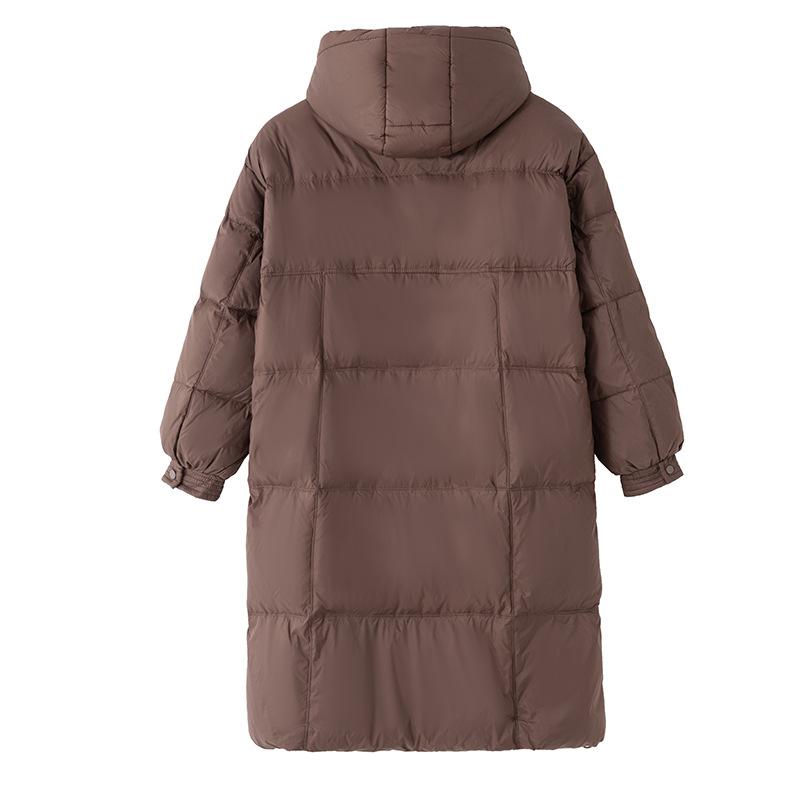 Coffee cotton-padded clothes for women's medium and long winter new models, popular thickened small people, super good-looking cotton-padded jackets,