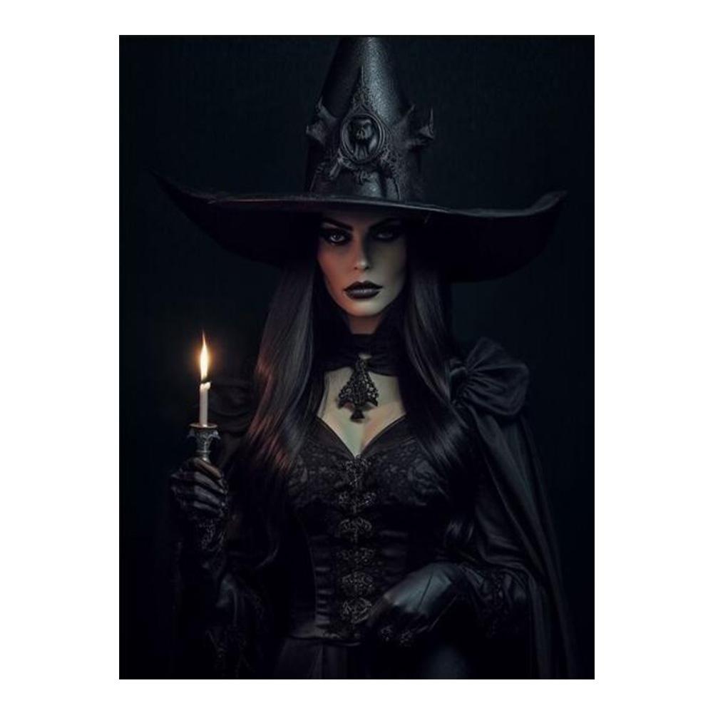 Dark Academy Art Wall Poster Victoria Crow Witch Ghost Black Cat Halloween Background Decoration Gothic Image Printing Holiday Gifts Canvas Painting