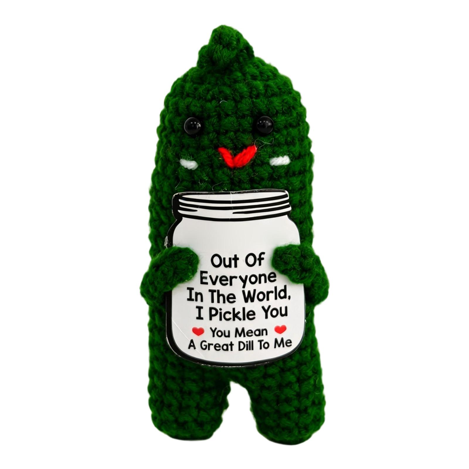 

Hand-knitted Cucumber Doll Made Of Yarn one size белый