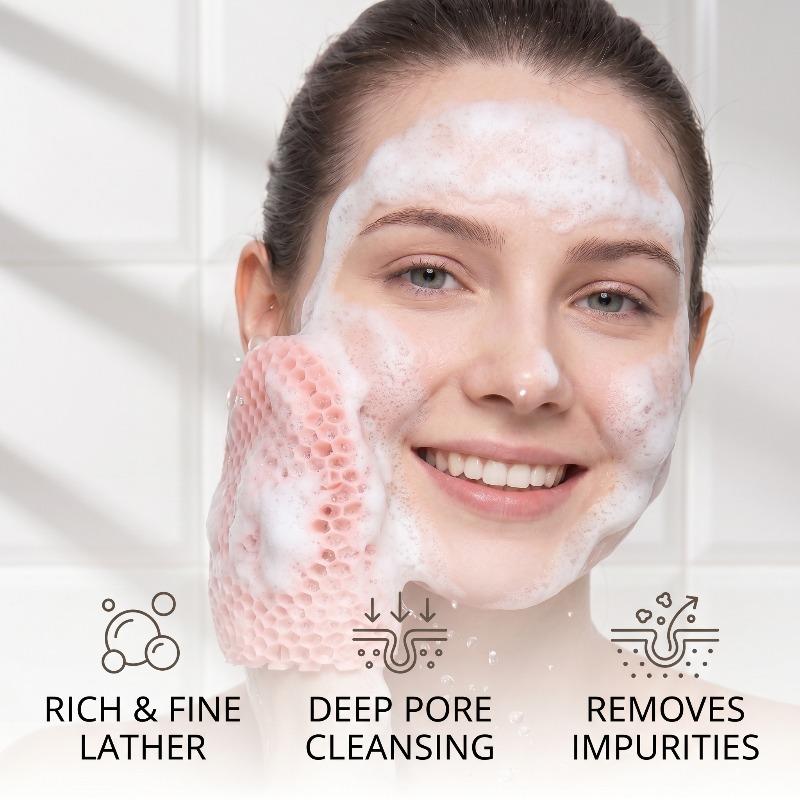 Honeycomb Exfoliating Shower Finger Caps Bath Mitt Breathable Odorless Body Scrubber Skin Care Cleansing Tool Multi-Color