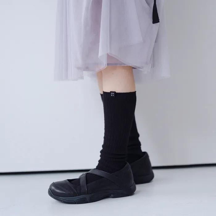 BASIC RIBBED SOCKS, BLACK