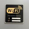 WIFI Sign Mirror Wall Stickers 3D Acrylic Rewritable Handwriting Account and Password For Public Shope Signage Decorate