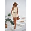 Damen Europäisches Lässiges Mode Zweiteiliges Set Ärmelloses Tanktop Und Shorts
