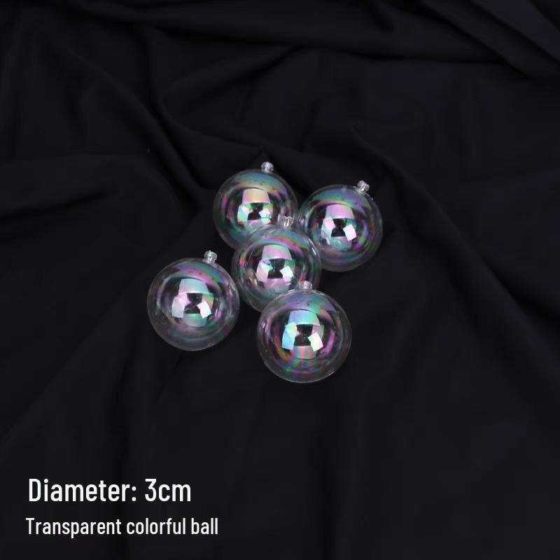 Creative Iridescent Transparent Cake Decoration - Aesthetic Milk White Party Ball for Birthday Desserts