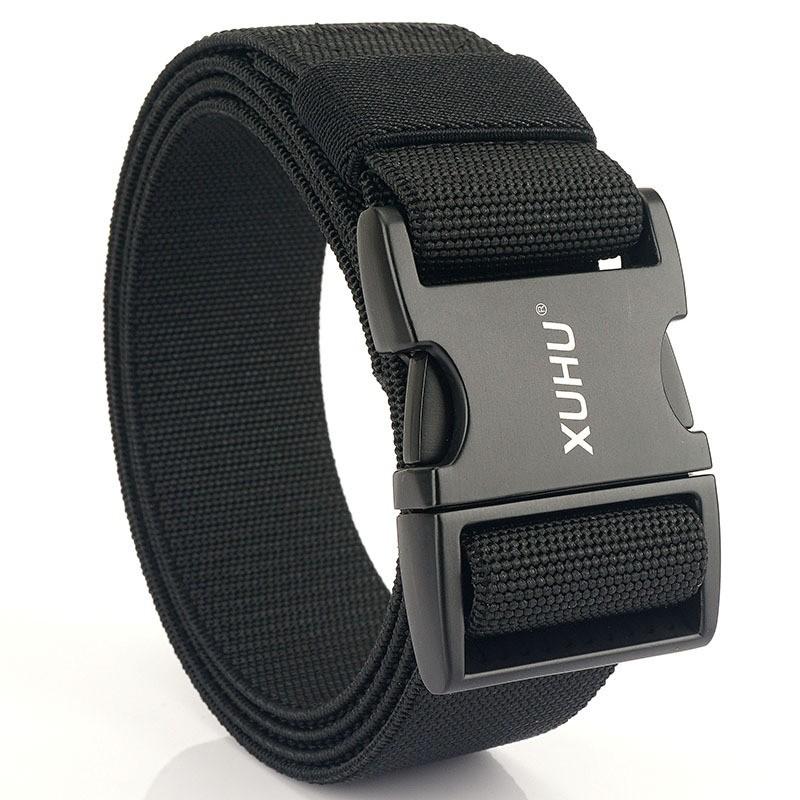 Aluminum Alloy Buckle Nylon Elastic Knitted Belt Men s Outdoor Commuting Training 125cm