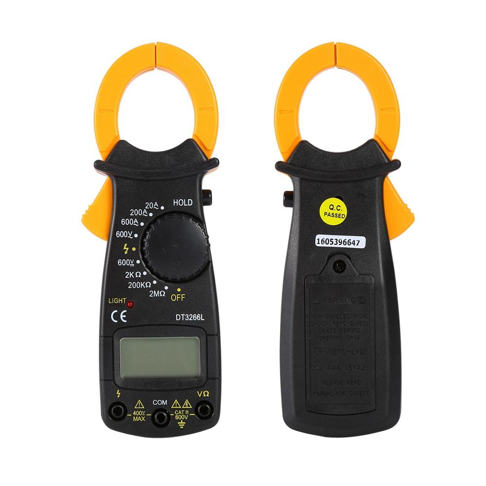 DT 3266L Digitales Zangenamperemeter Multimeter Stromzange Zange Voltmeter Amperemeter 600A AC D