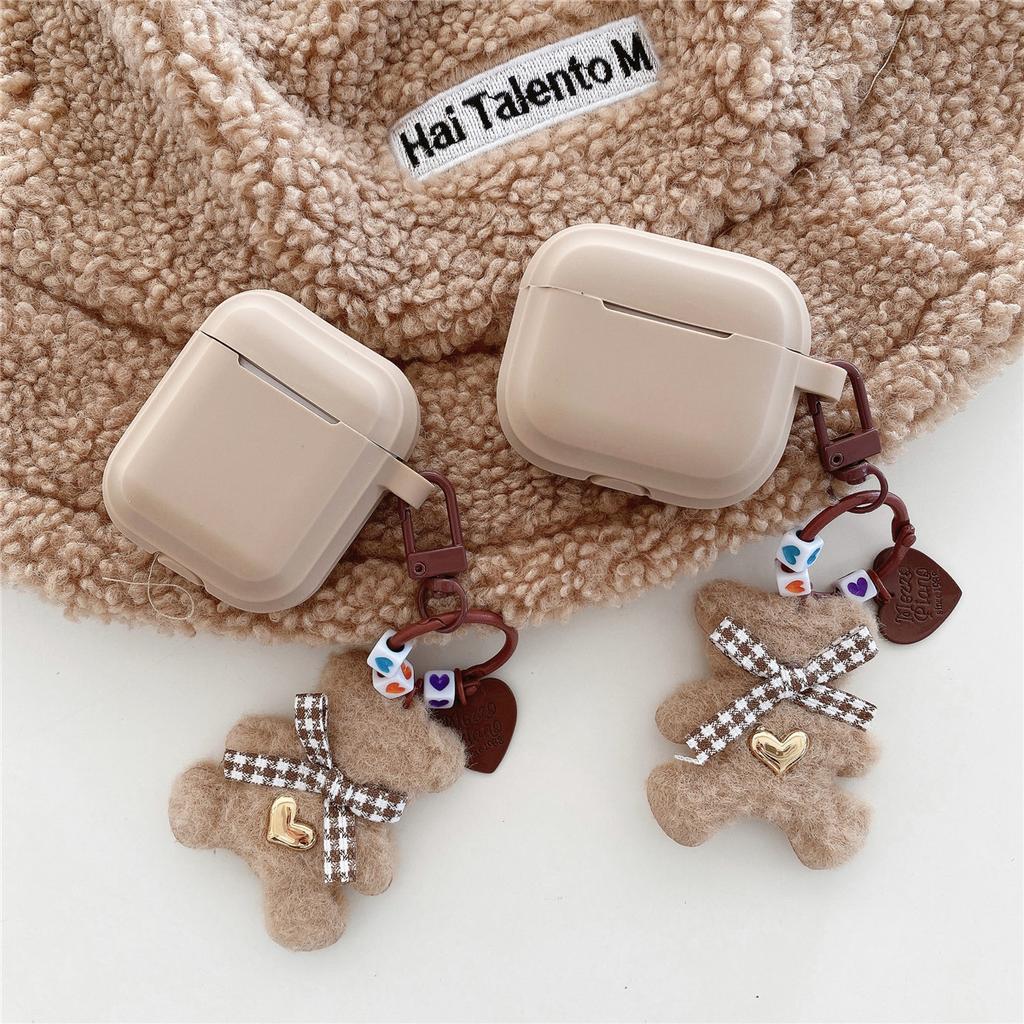 Autumn and winter Plush Bear is suitable for Apple AirPods 1st Generation Bluetooth Earphone Protective Case, Pro 1st Generation earphone case