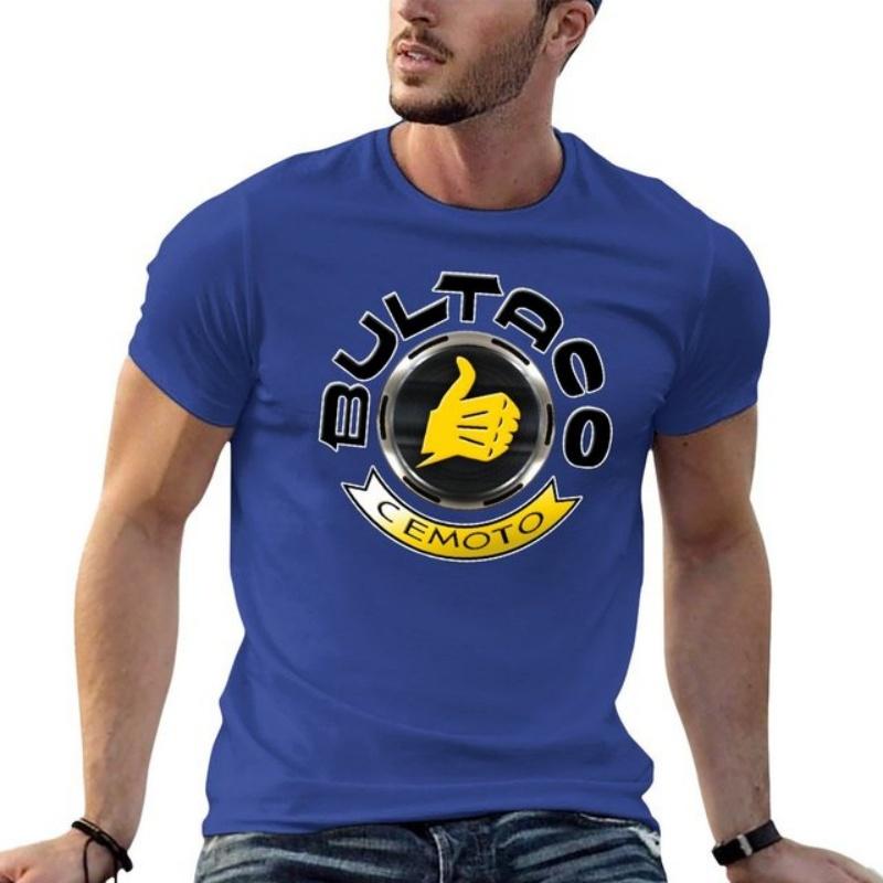 Streetwear Clasic Bărbați Vară Tricou de Înaltă Calitate Bultaco Cemoto Motociclete Imprimeu Tricou Unisex Modă Gât Rotund Tricou Negru