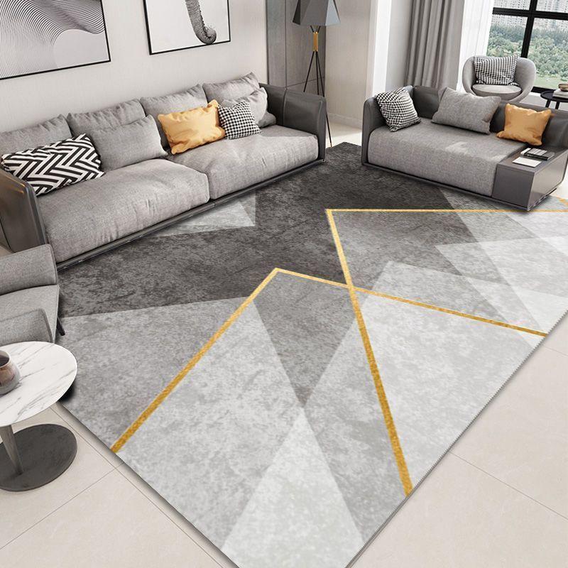 Light Luxury Crystal Pile Carpet Geometric Rugs Living Room Sofa Rugs Coffee Table Bedroom Full Bedside Floor Mats Home