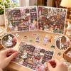 1 Set 2.5D Layered Scene Sticker PET Film Stress Relief Craft Toy  Miniature Scene Building Display
