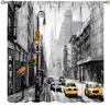 Starry Urban Nightscape Blackout Curtain 2 Panels Water Reflection City Building Print Window Drape for Bedroom Gaming Studio