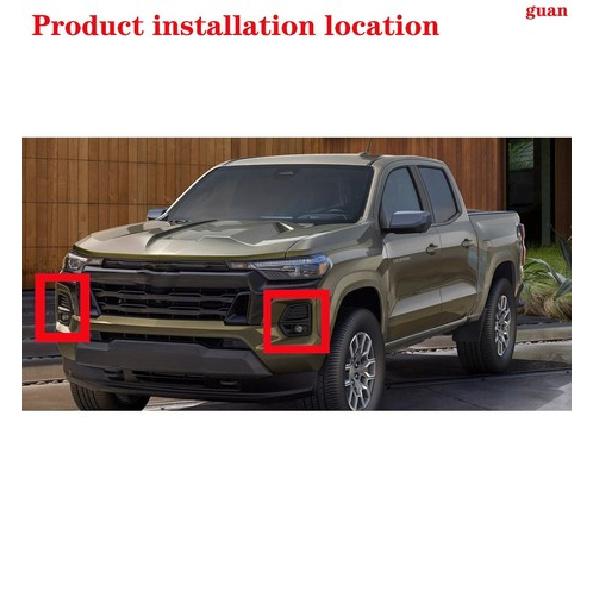Car front fog lamp decorative frame silver For Chevrolet Colorado -2025