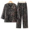 Stylish Grandma Summer Mid-Sleeve Homewear Set for Middle-Aged Women