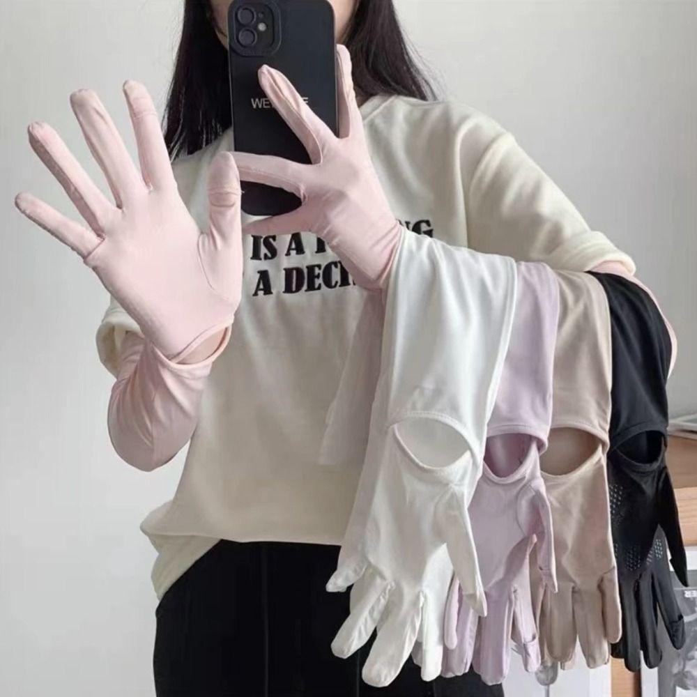 Dopamine Women's Long Gloves UV Protection Arm Protector Sleeves Gifts Sunscreen Gloves