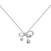 Elegant Bowknot Necklace Minimalist Metal Alloy Butterfly Knot Clavicle Chain Dainty Choker Jewelry for Women Teen Girls