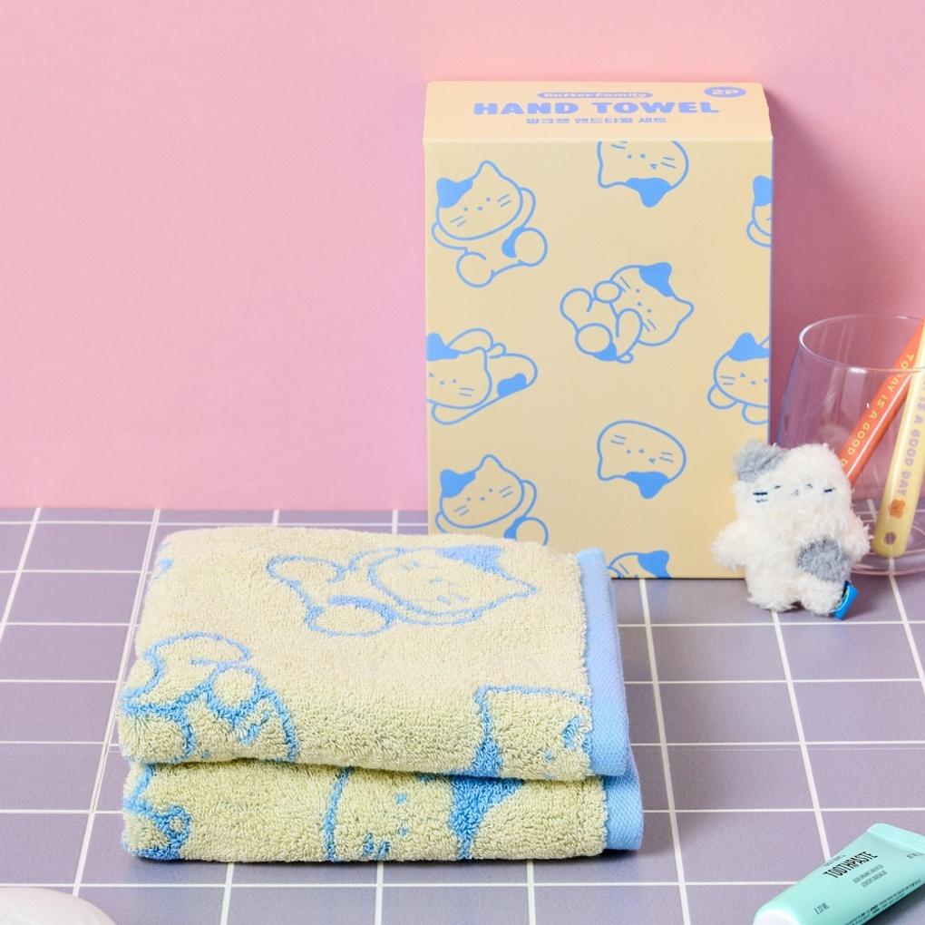 

All Day Manse Milk Cat Washcloth Blue_FB1225008