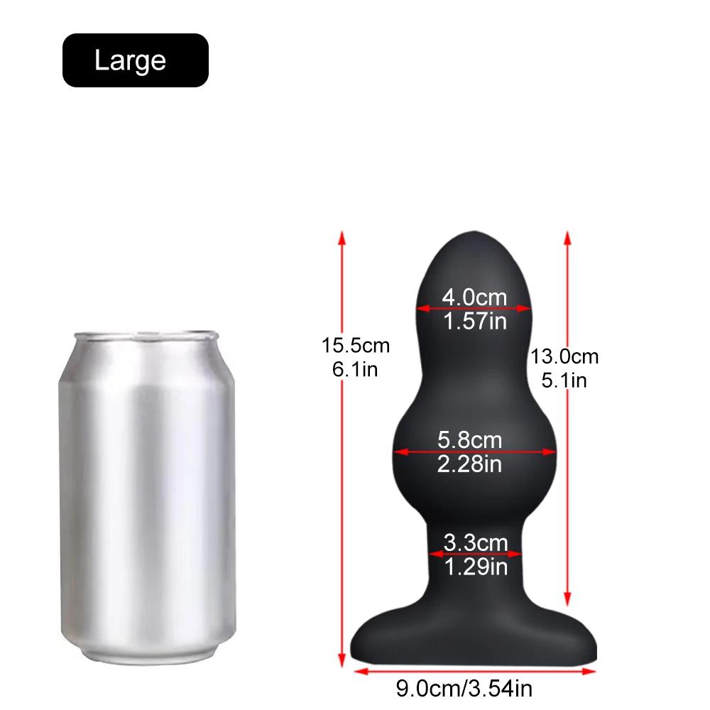 S-XL Huge Butt Plug  Adult Toys for Women Anal Dildos Liquid Silicone Soft Anal Plug G-spot/prostate Massage Anal Dilation BDSM