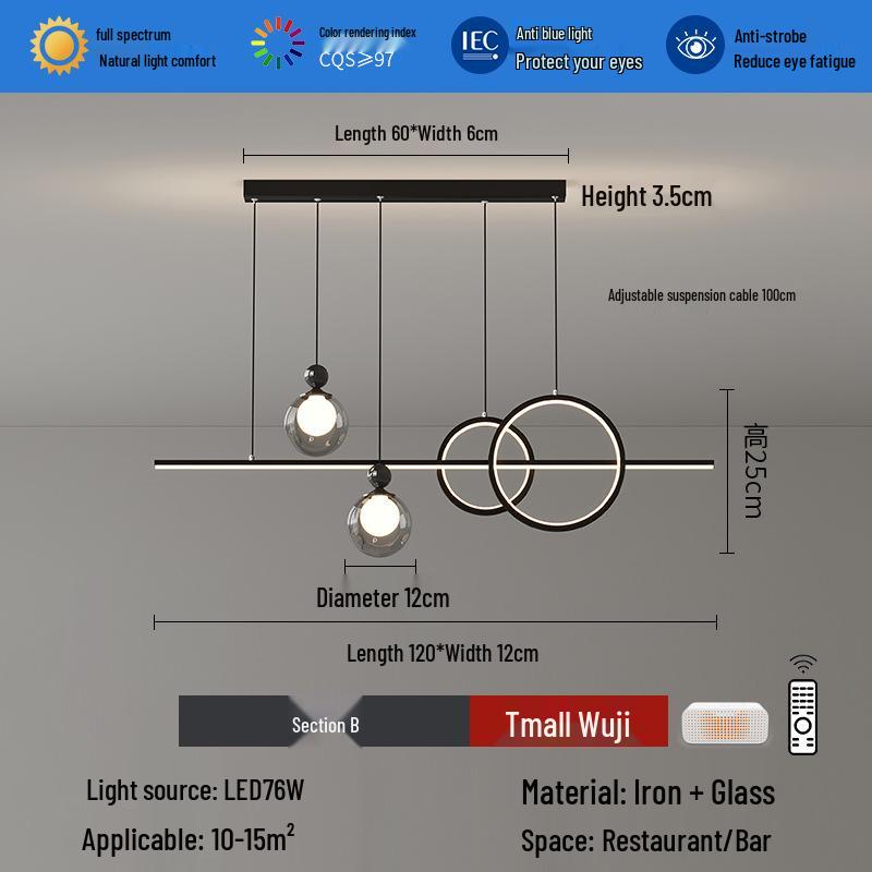 Snow Mountain Restaurant Chandelier - Italian Minimalist Designer Light for Luxury Dining & Bars (2025 Model)