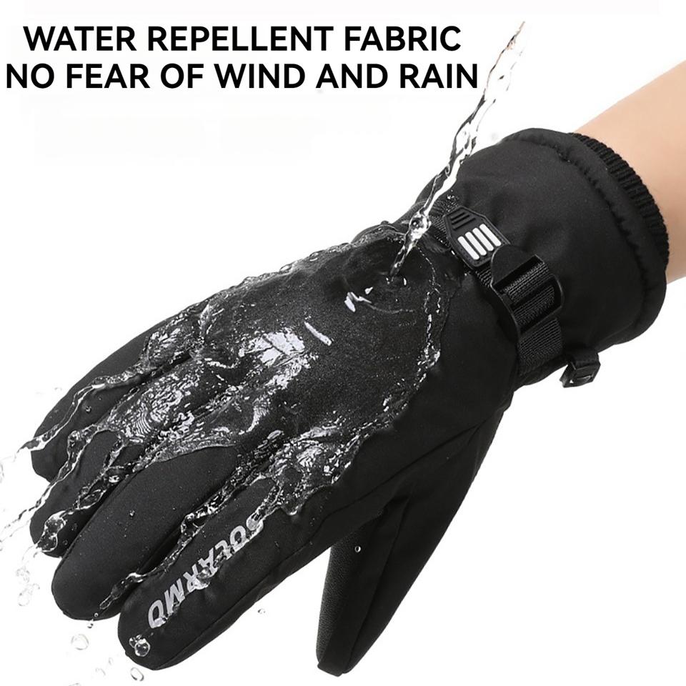 Getinfit Cycling Gloves Warm Fleece Wool Breathable Anti-Slip Waterproof Wear-Resistant Touch Screen Outdoor Mountain Climb Ski