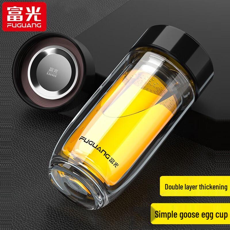 FUGUANG Double-Layer Glass Tea Cup