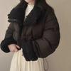 Winter Women's Tops Jacket Cotton Coat Versatile Skinny Long Sleeve Lapel Short Warm Thickened Vintage Comfortable Versatile