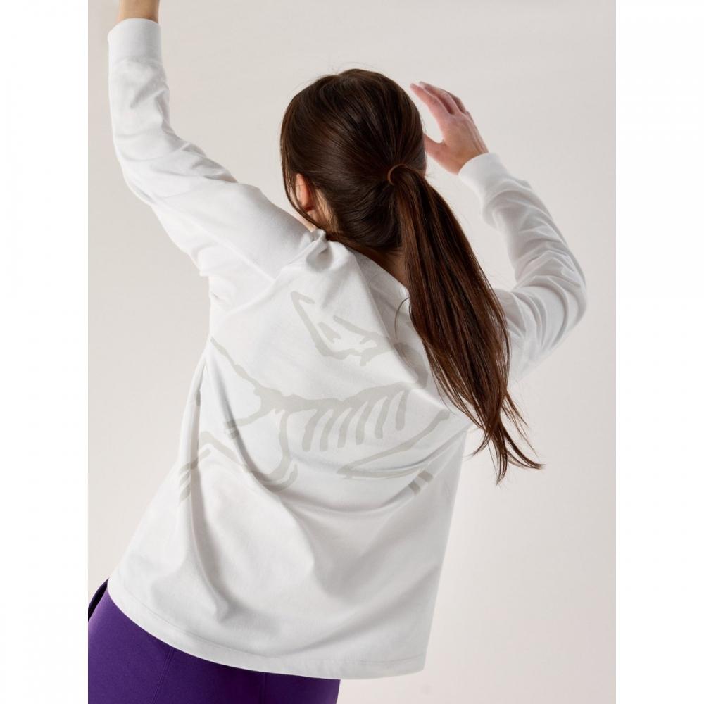 Arcteryx Unisex Crag Cotton Bird Crew Neck Shirt Ls 685747 WHITE LIGHT WHITEXS