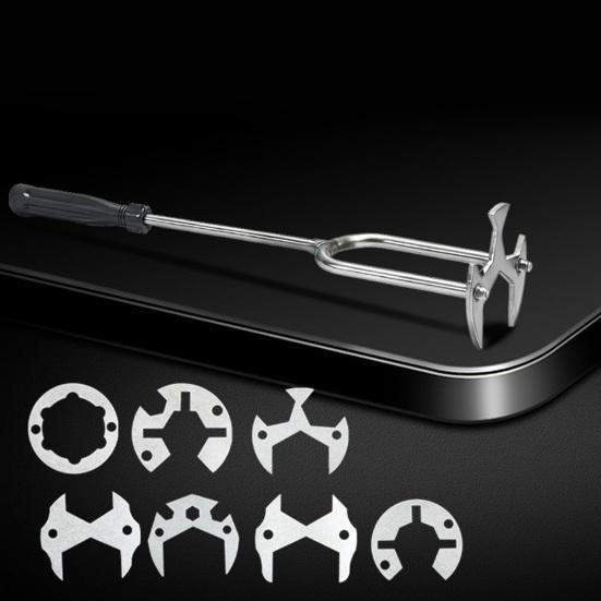 Badschlüssel Mehrgrößen Alles-in-Einem Spülen-Schlüsselset mit 360-Grad-Drehung Enge Räume Langlebiges Sanitärwerkzeug Badbeschlagwerkzeug