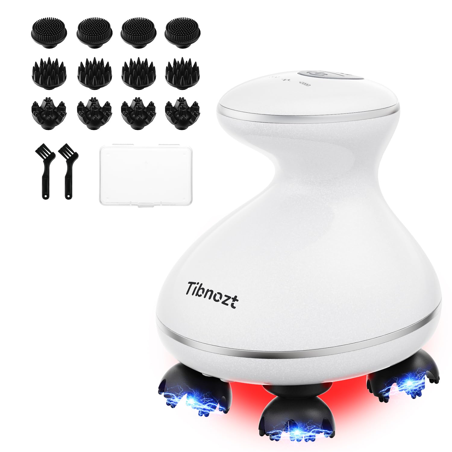 

Tibnozt EMS Спа для головы Электрическая щетка для кожи головы для возрастной кожи головы Кожа головы Лицо Красота IPX7 3D Красный Чехол для хранения Все тело Рождество День рождения День День Белый