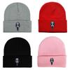 Knitted Hat For Men Women Warm Windproof Acrylic Embroidered Beanie For Winter Outdoor Activities