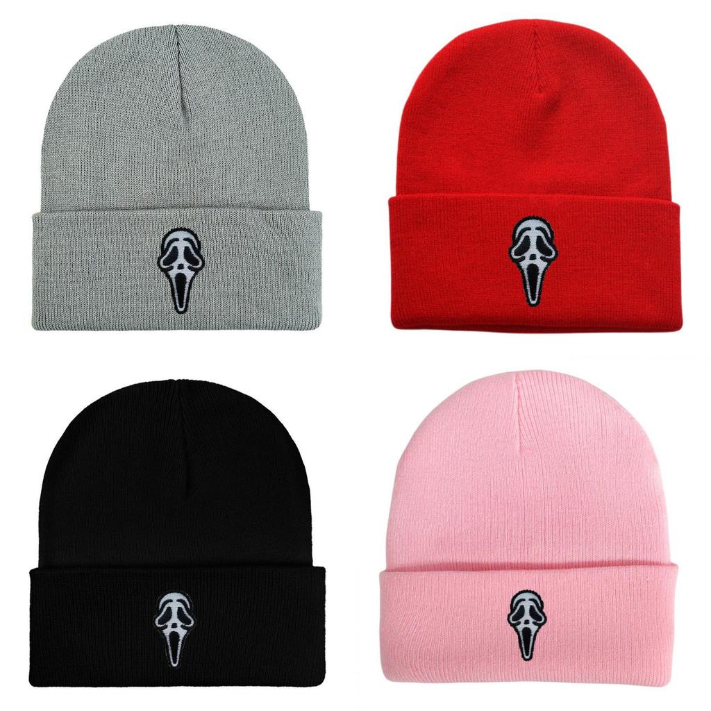 Knitted Hat For Men Women Warm Windproof Acrylic Embroidered Beanie For Winter Outdoor Activities